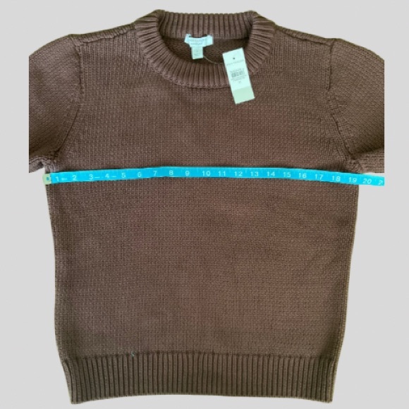 Ann Taylor Weekend Collection Chunky Wedge Sweater Tee Brown Size M NWT - Picture 6 of 10